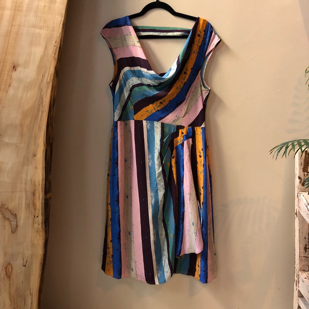 Plenty by Tracy Reese Multicolor Striped Midi Dress